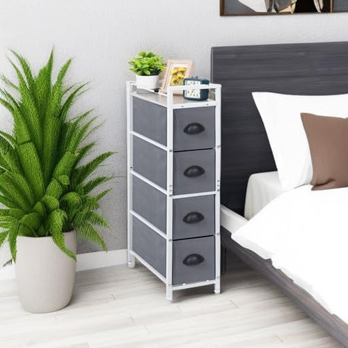 4‑Drawer Slim Fabric Storage Cabinet