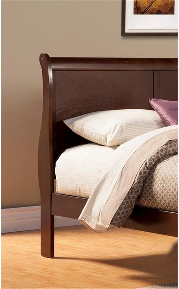 Full Size Wood Sleigh Bed Frame