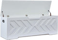 Extra Large White Entryway Storage Bench Chest