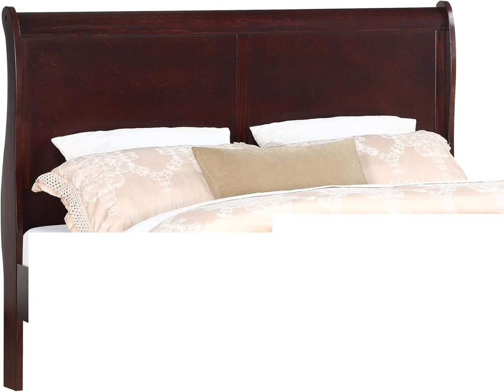 Full Size Solid Wood Panel Sleigh Bed