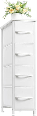 White 4‑Drawer Slim Dresser