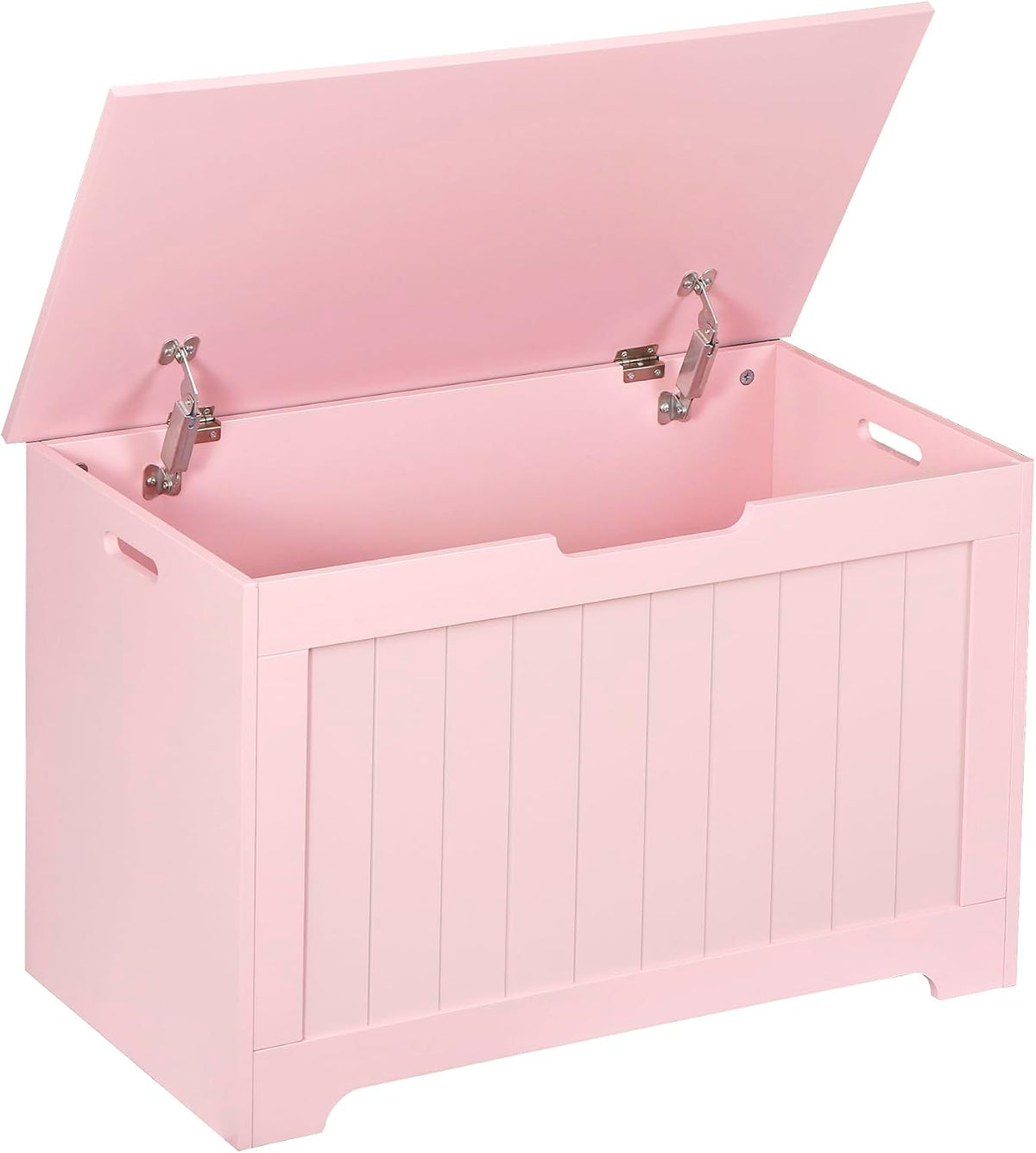 Pink Lift‑Top Wooden Storage Bench