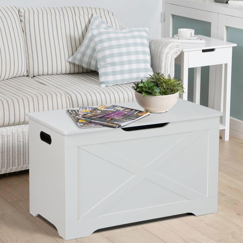 Wooden Entryway Storage Bench Chest