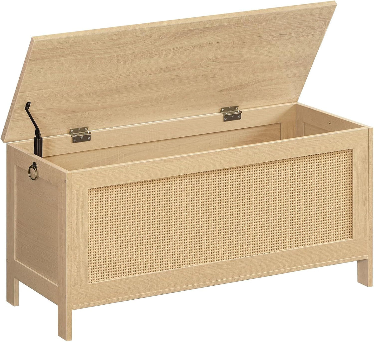 Faux Rattan Large Storage Bench Chest