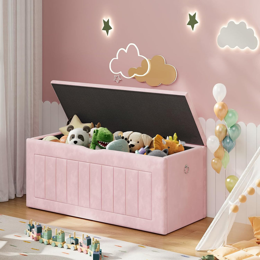 Velvet Kids Storage Bench Toy Chest