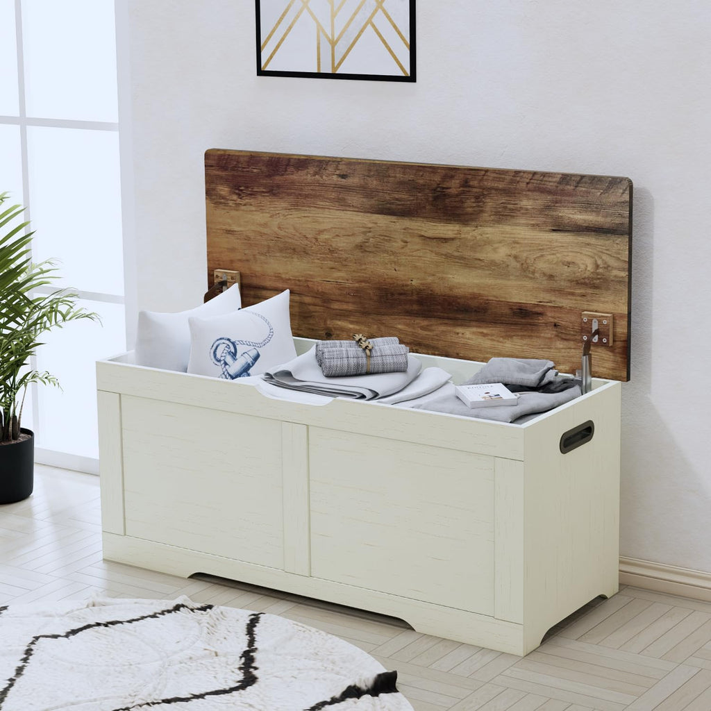 Lift‑Top Wooden Storage Bench Toy Chest