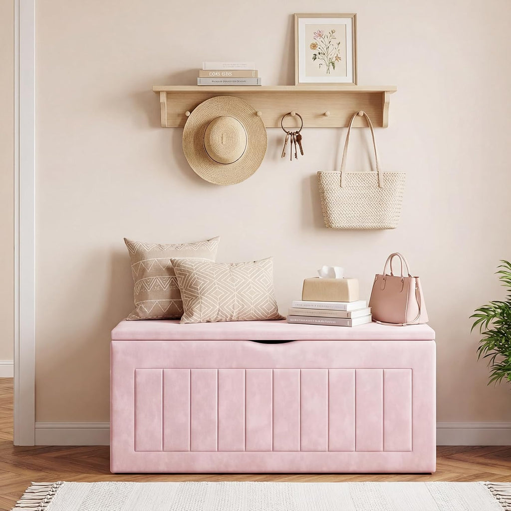Velvet Kids Storage Bench Toy Chest