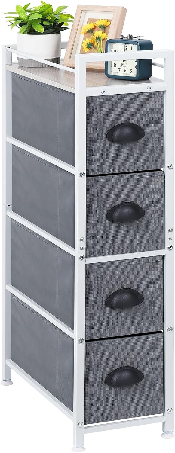 4‑Drawer Slim Fabric Storage Cabinet