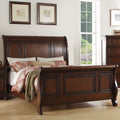 Queen Size Pine Wood Sleigh Bed