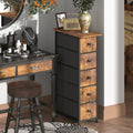 Rustic Brown 5‑Drawer Slim Dresser