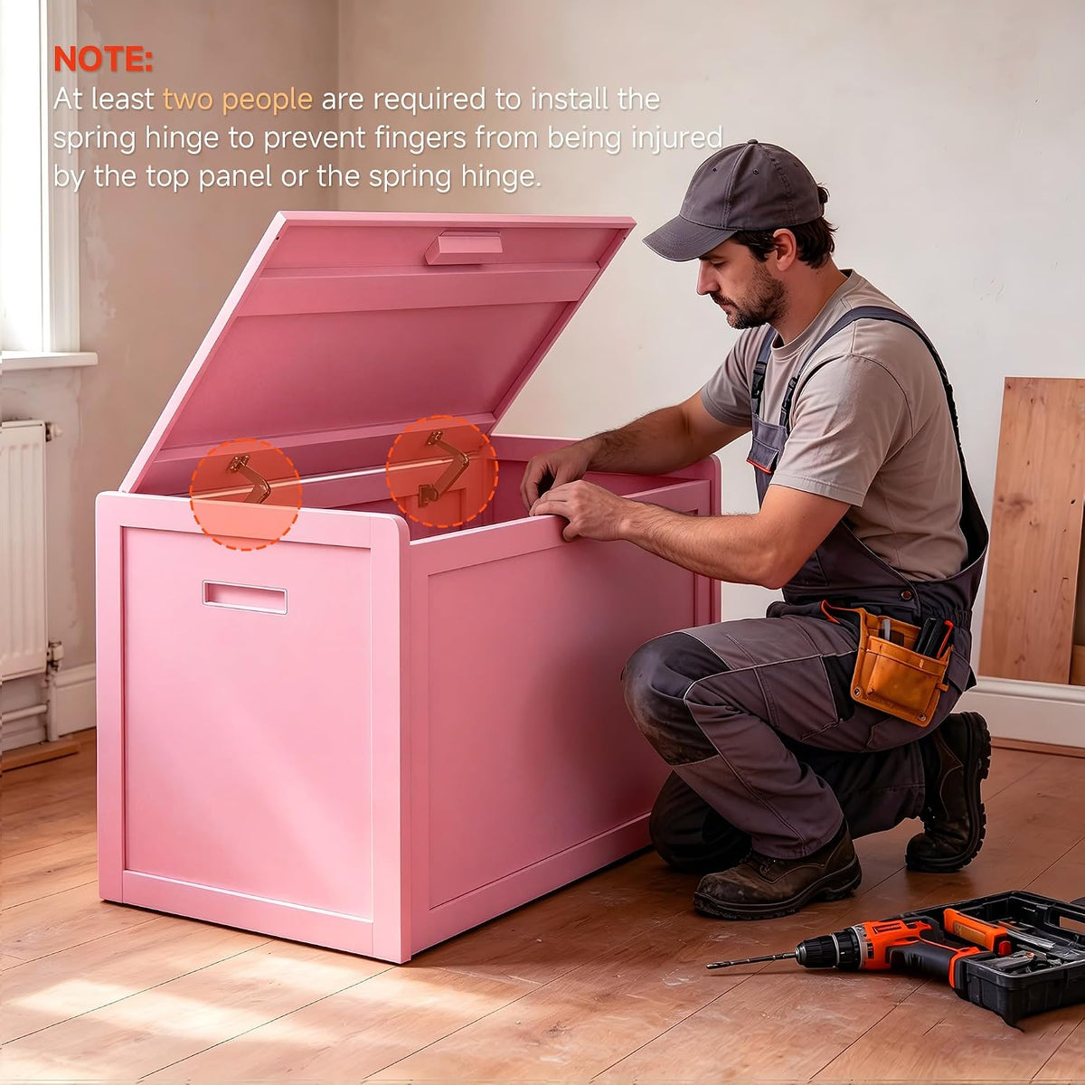 Flip‑Top Entryway Storage Bench Chest