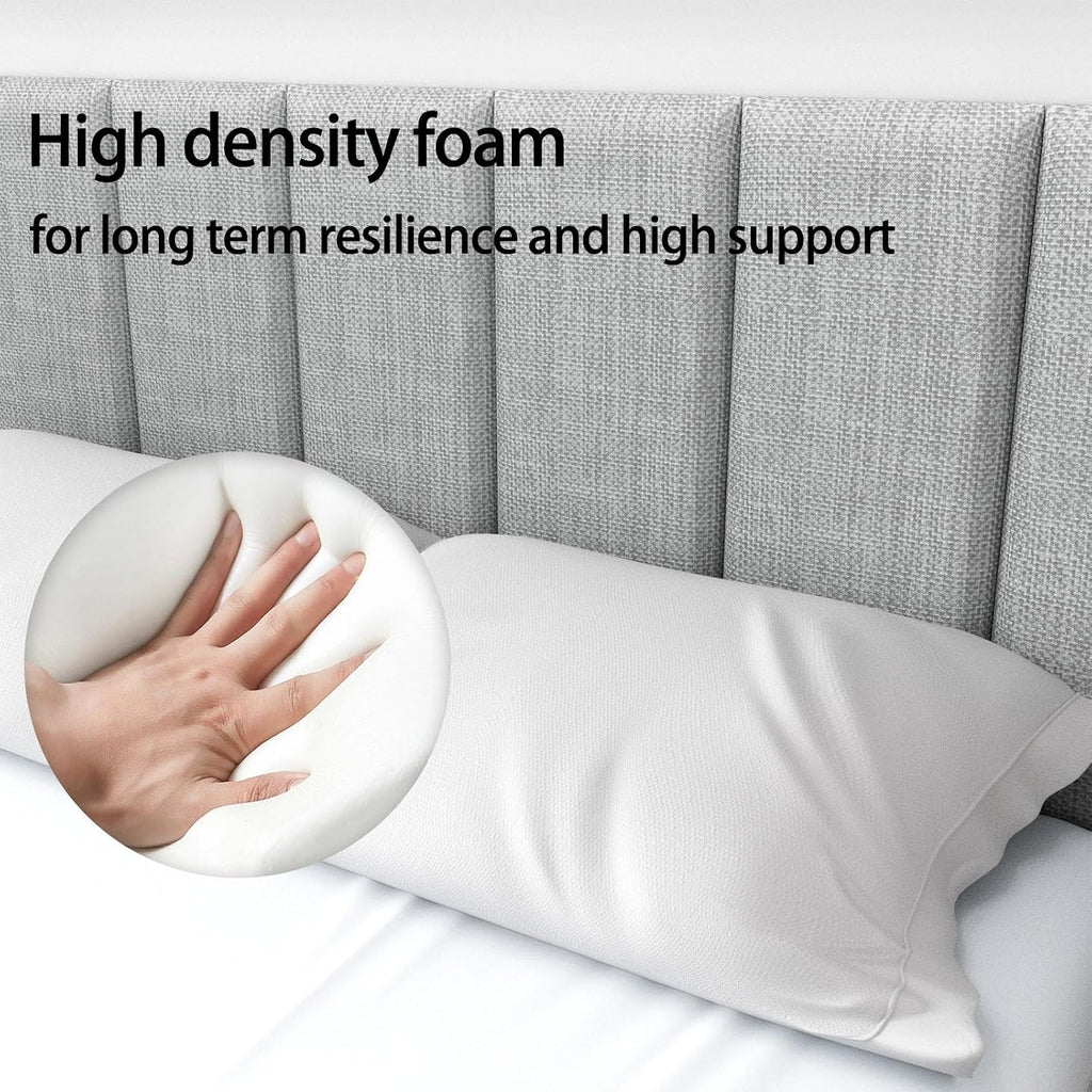 Twin Light Grey Peel And Stick Wall Mount Headboard