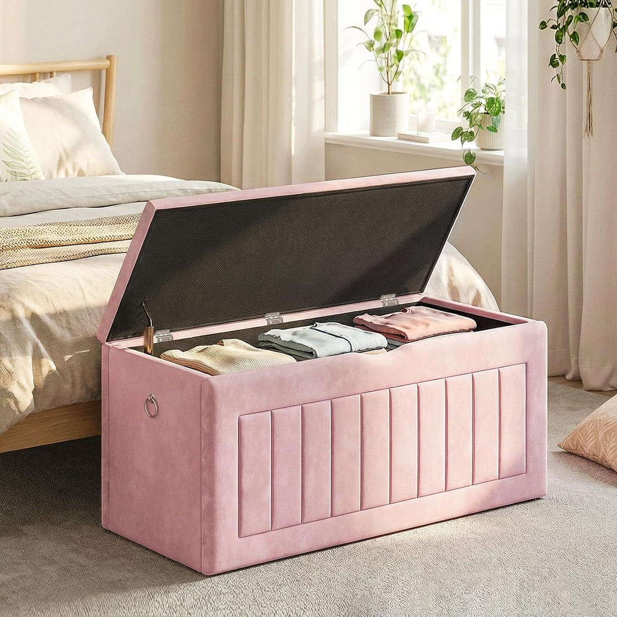 Velvet Kids Storage Bench Toy Chest