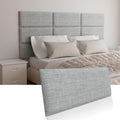 Twin Light Grey Peel And Stick Wall Mount Headboard