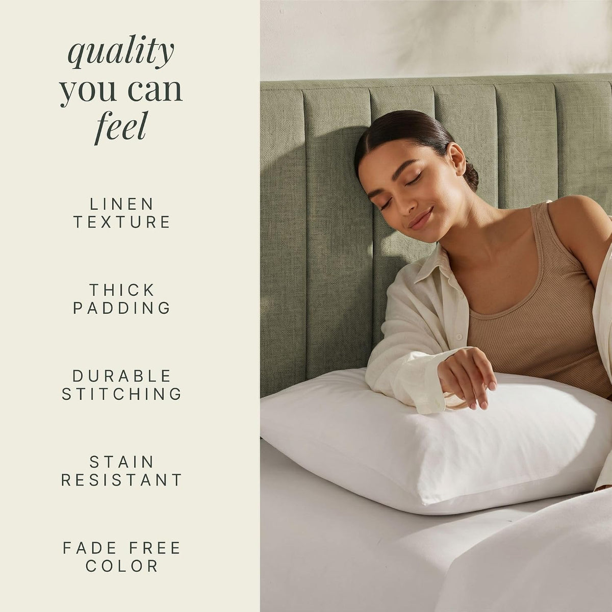 Queen Upholstered Floating Wall Mount Headboard
