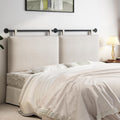 Queen Beige Linen Wall‑Mounted Headboard
