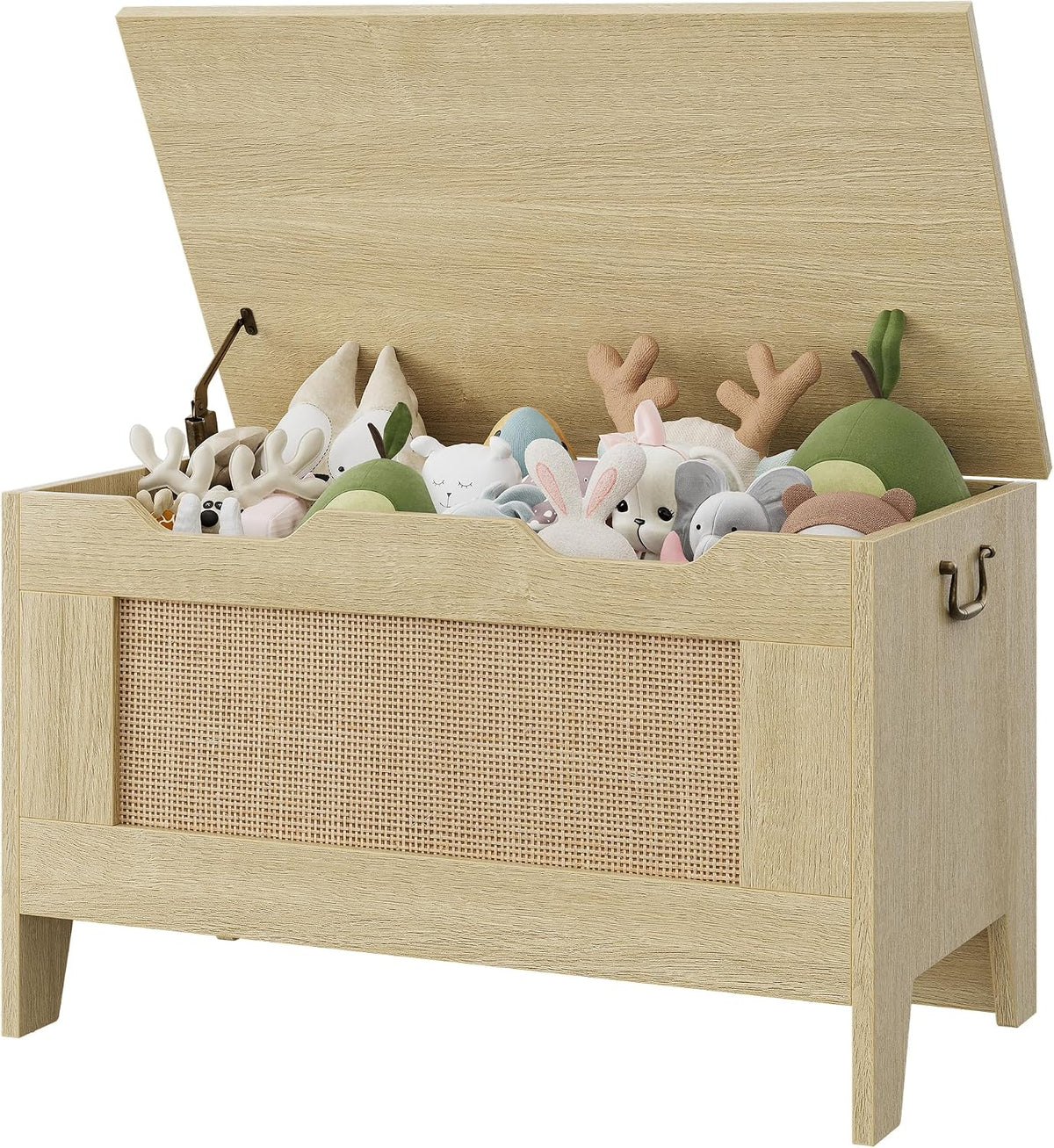 Boho Wooden Storage Bench Toy Chest